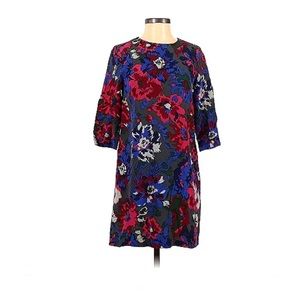 Fossil Dress Floral 3/4 Sleeve Silk Size 2 Vibrant Multicolor S Small Gorgeous
